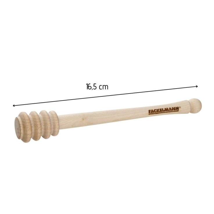 Cuillère à miel torsadée en bois de hêtre certifié FSC - 16,5 cm