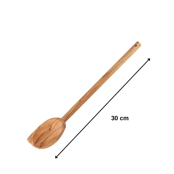 Lot de 2 cuillères de cuisine Édition en bois d'olivier - 30 cm