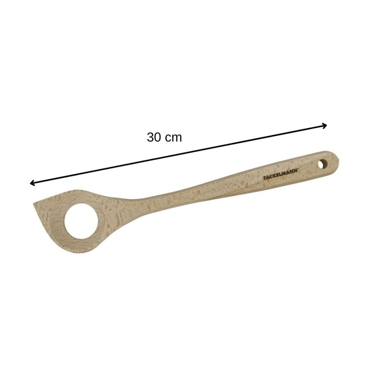 Lot de 3 cuillères de cuisine en bois certifié FSC - 30 cm