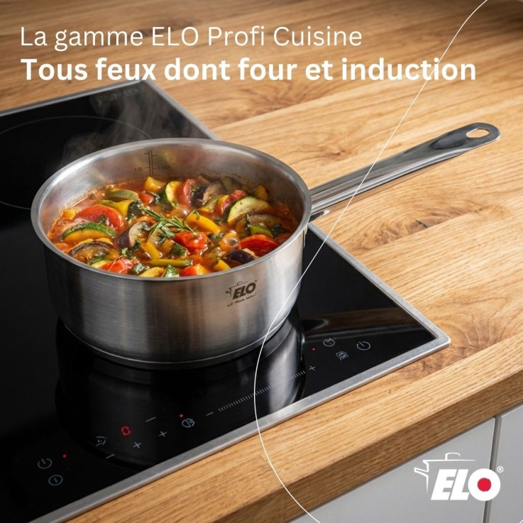 Casserole Profi Cuisine en inox - 16 cm - 1 L