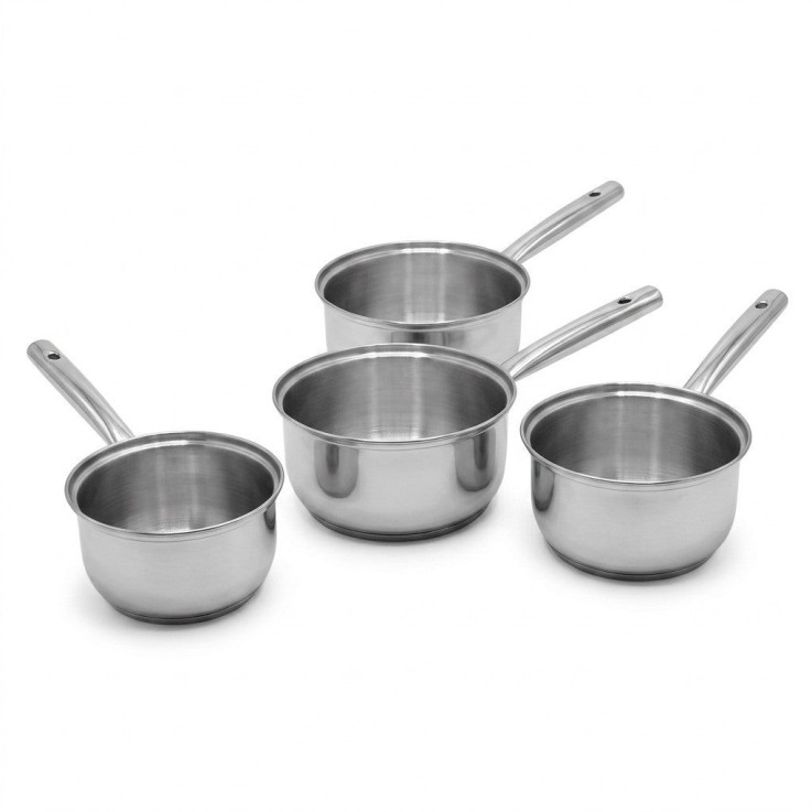 Lot de 4 casseroles Rhona en inox - 16/18/20/22 cm
