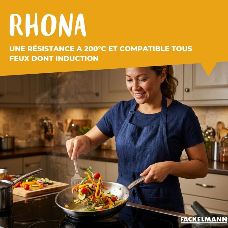 Lot de 4 casseroles Rhona en inox - 16/18/20/22 cm