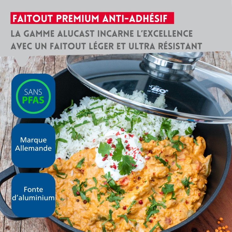 Faitout Alucast en aluminium - 16 cm - 1,3 L - noir