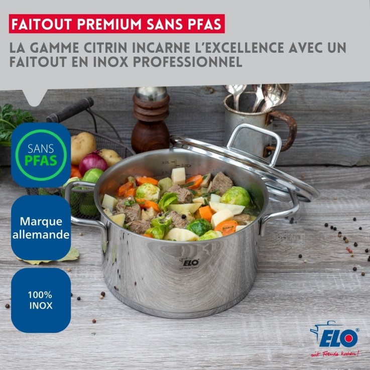 Faitout Citrin en inox - 16 cm - 1,7 L