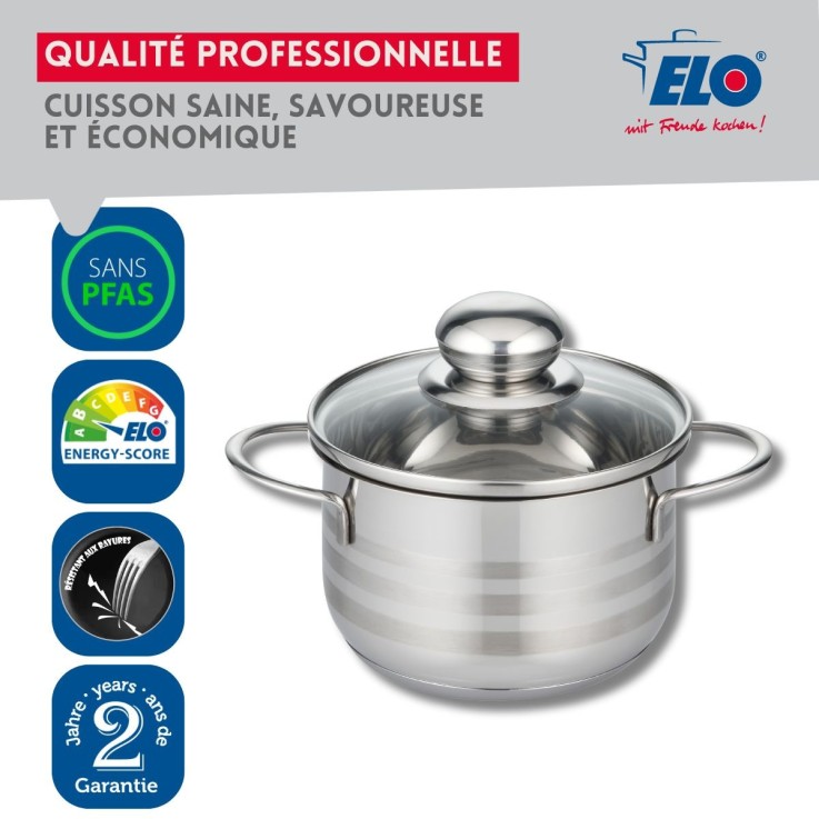 Faitout Brillant en inox - 14 cm - 1,1 L