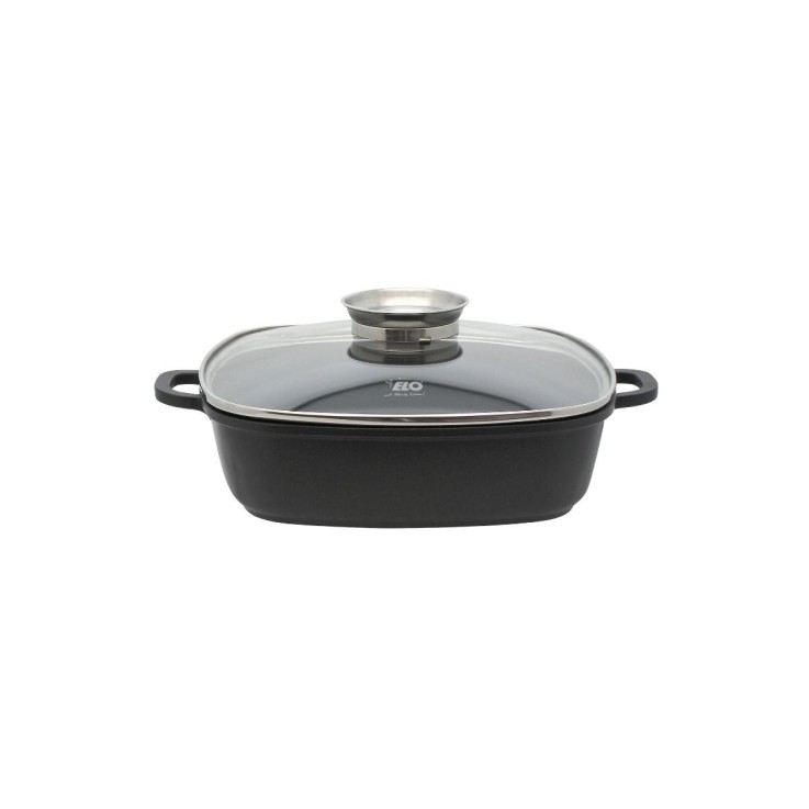 Cocotte Alucast en fonte d'aluminium - 28 x 28 cm - 3,6 L - noire