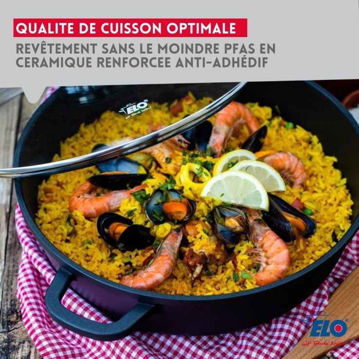Faitout Alucast en fonte d'aluminium - 24 cm - 4 L - noir