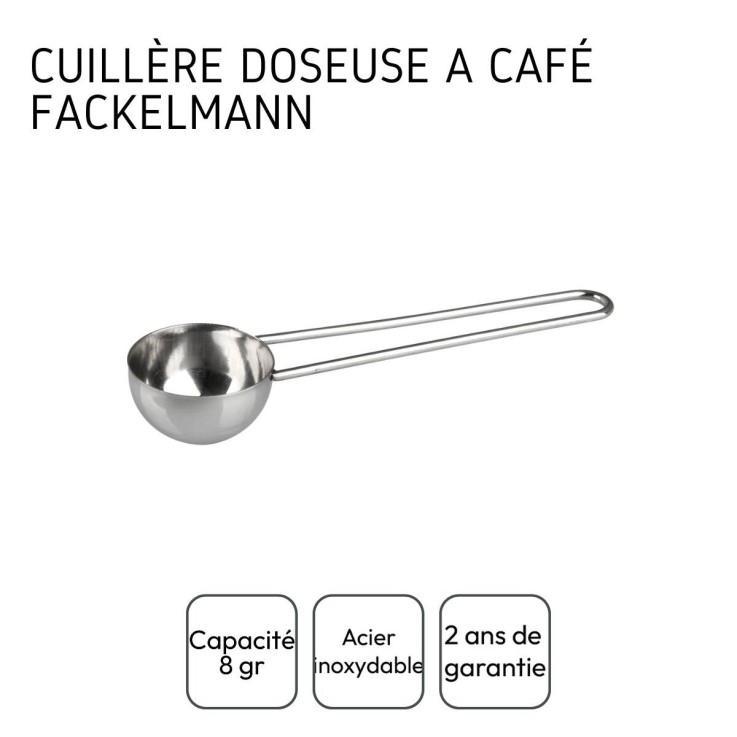 Cuillères doseuses à café en inox - lot de 2 - environ 8 g