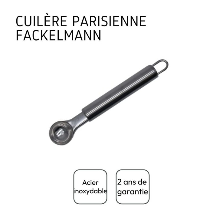 Cuillères à melon Elemental en inox - 16,5 x 3,1 cm