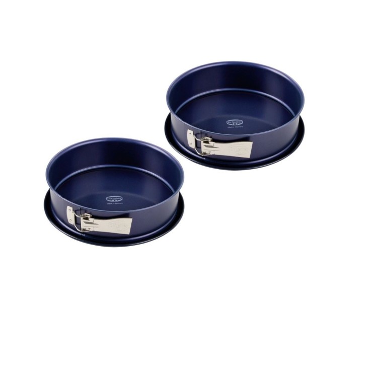 Lot de 2 moules à manqué Back-Liebe en acier - 28 cm - bleus
