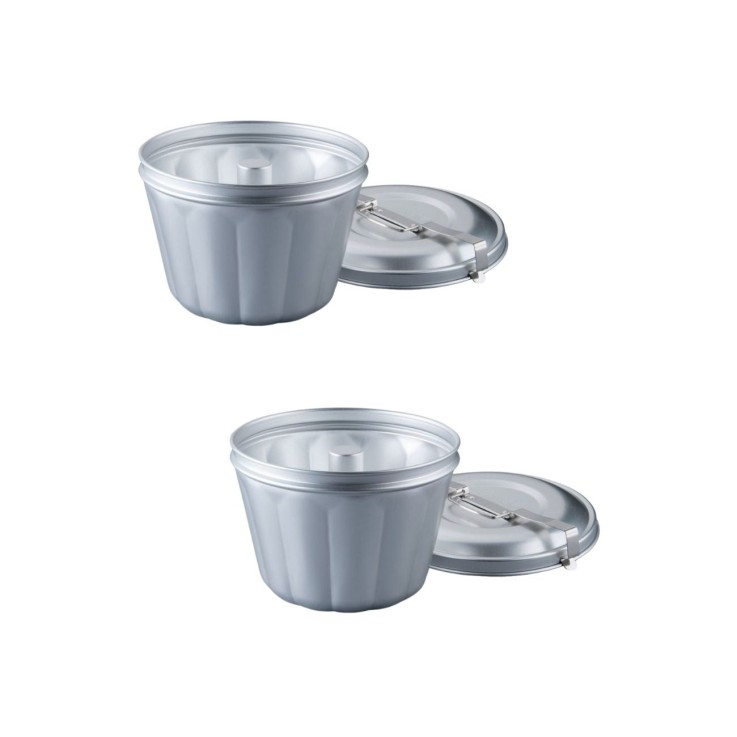 Lot de 2 moules à bain-marie Back Freude en aluminium - 21 cm - 2,5 L