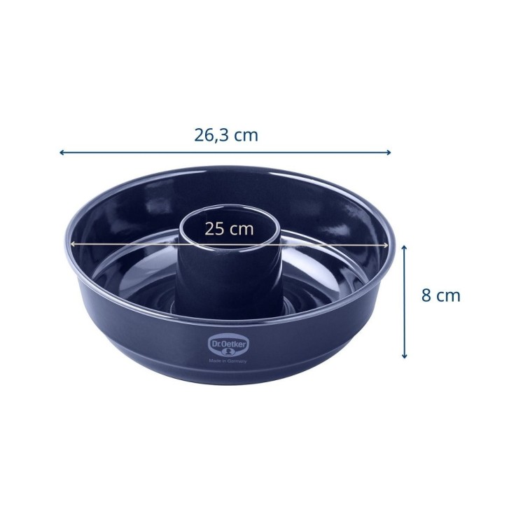Lot de 2 moules à savarin Back-Liebe en acier - 26 cm - bleus