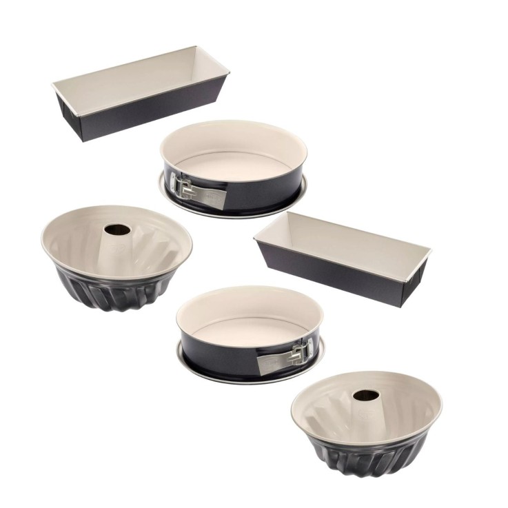 Lot de 2 moules à gâteaux Back-trend en acier et céramique - 22/26 cm