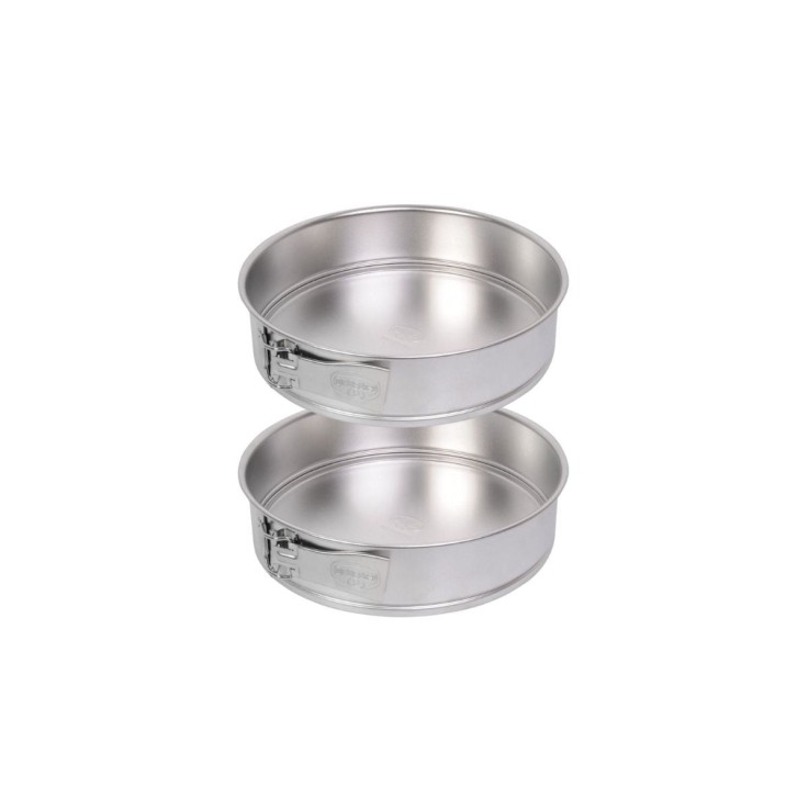 Lot de 2 moules à manqué en fer blanc - 26 cm - gris