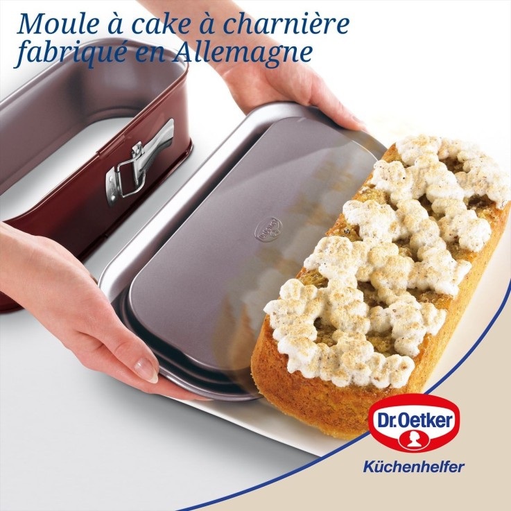 Moule à cake à charnière Back-Liebe Bicolor en inox - 30 cm - multicolore