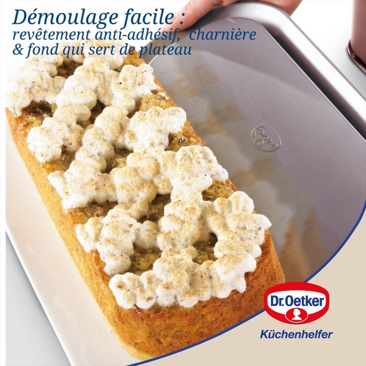 Moule à cake à charnière Back-Liebe Bicolor en inox - 30 cm - multicolore