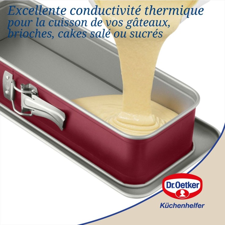 Moule à cake à charnière Back-Liebe Bicolor en inox - 30 cm - multicolore