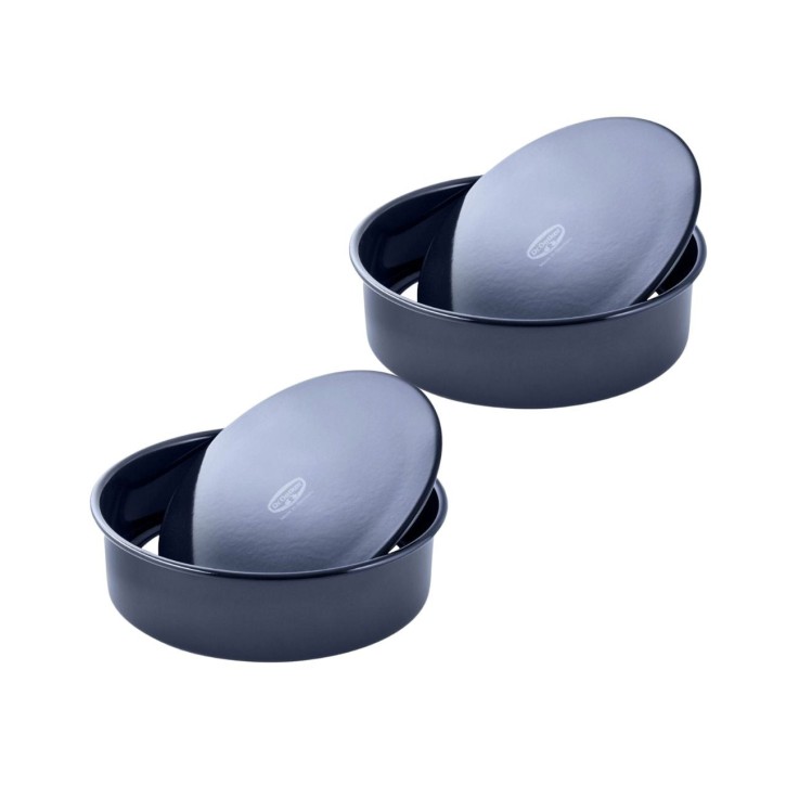 Lot de 2 moules à manqué Back-Liebe en acier - 28 cm - bleu nuit