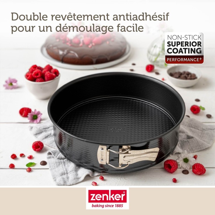 Moule à manqué à charnière PerfectBack+ en acier revêtu - 24 cm - noir