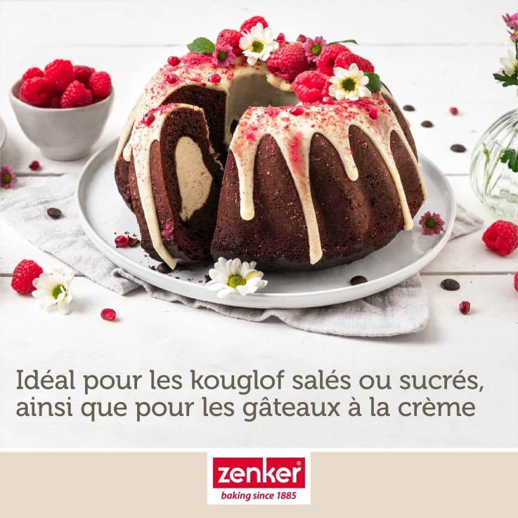 Moule à kouglof PerfectBack+ en tôle d'acier - 22 cm - 2,15 L - noir