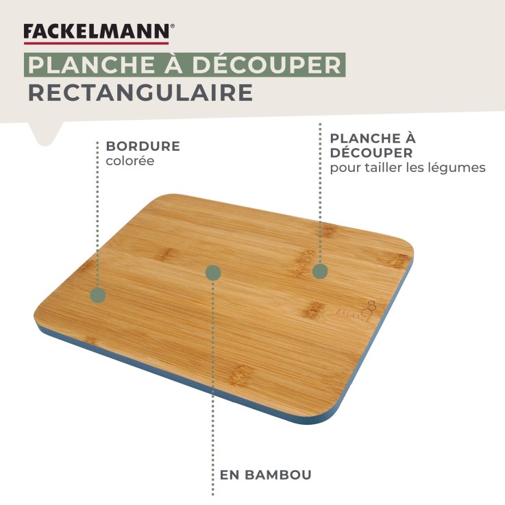 Planche à découper Balance en bambou certifié FSC - 30 x 23 cm - verte