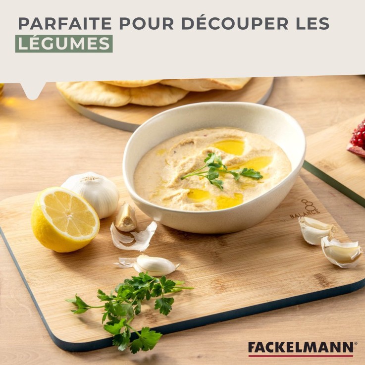 Planche à découper Balance en bambou certifié FSC - 30 x 23 cm - verte