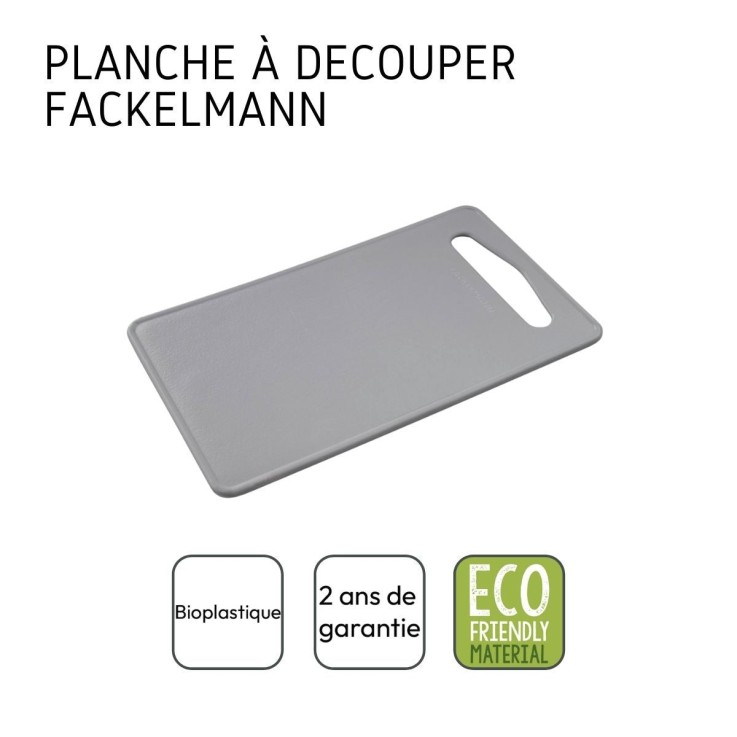 Petite planche à découper en plastique biosourcé - 24 x 14 cm - grise