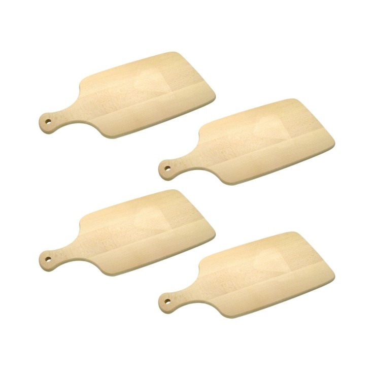 Lot de 4 planches à découper Wood Edition en bois - 38 x 18 cm