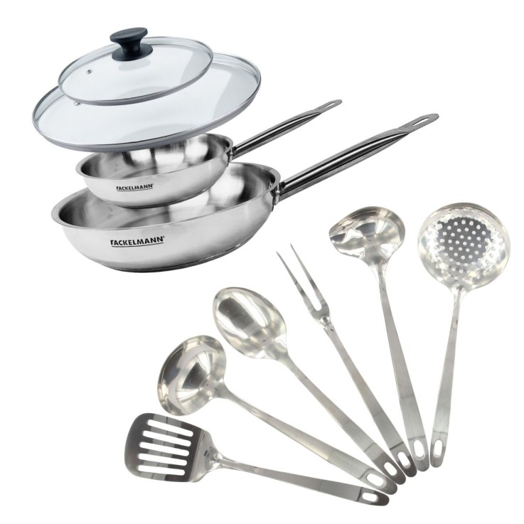 Set de 2 poêles Eterna en inox - 20 et 28 cm