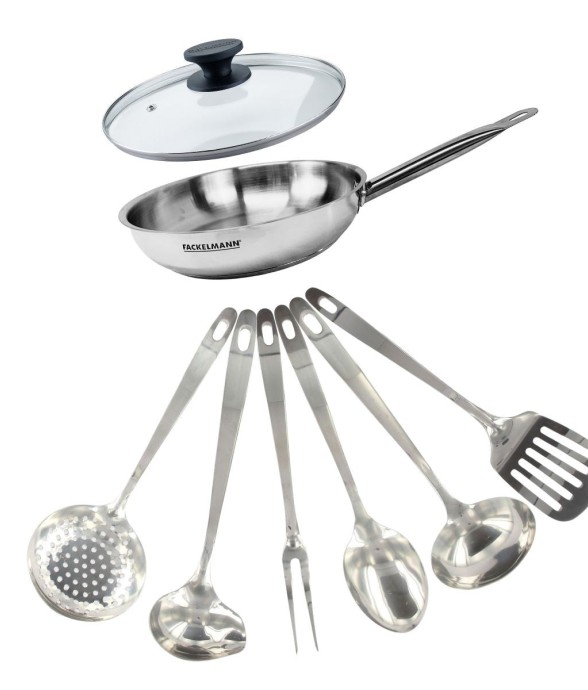 Set poêle Eterna en inox et...