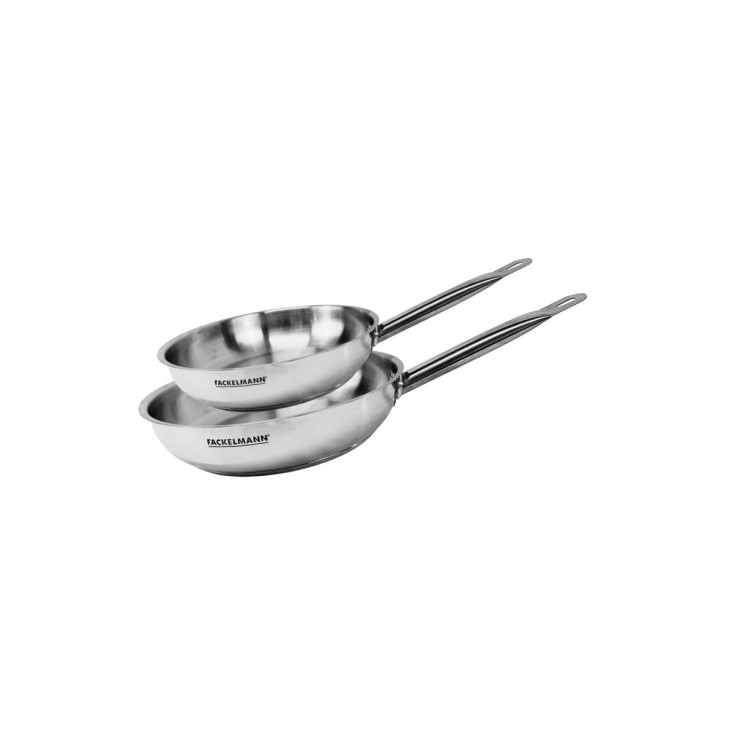Lot de 2 poêles Eterna en inox - 20 cm et 24 cm