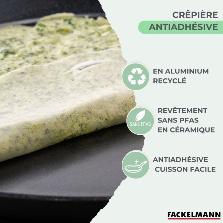 Poêle à crêpes Brandao en aluminium recyclé - 26 cm