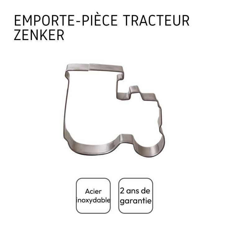 Emporte-pièce en inox - forme de tracteur