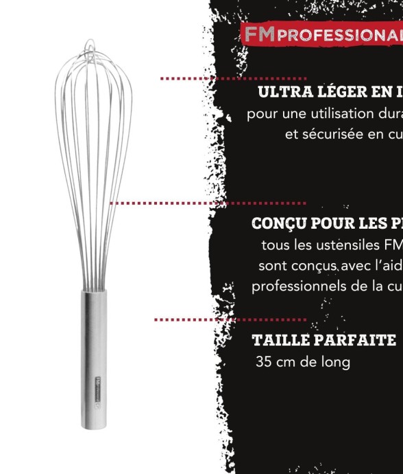 Fouet de cuisine en inox -...