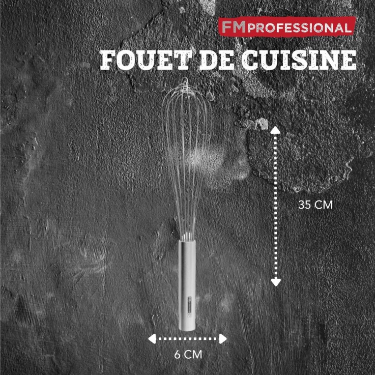 Fouet de cuisine en inox - 35 cm