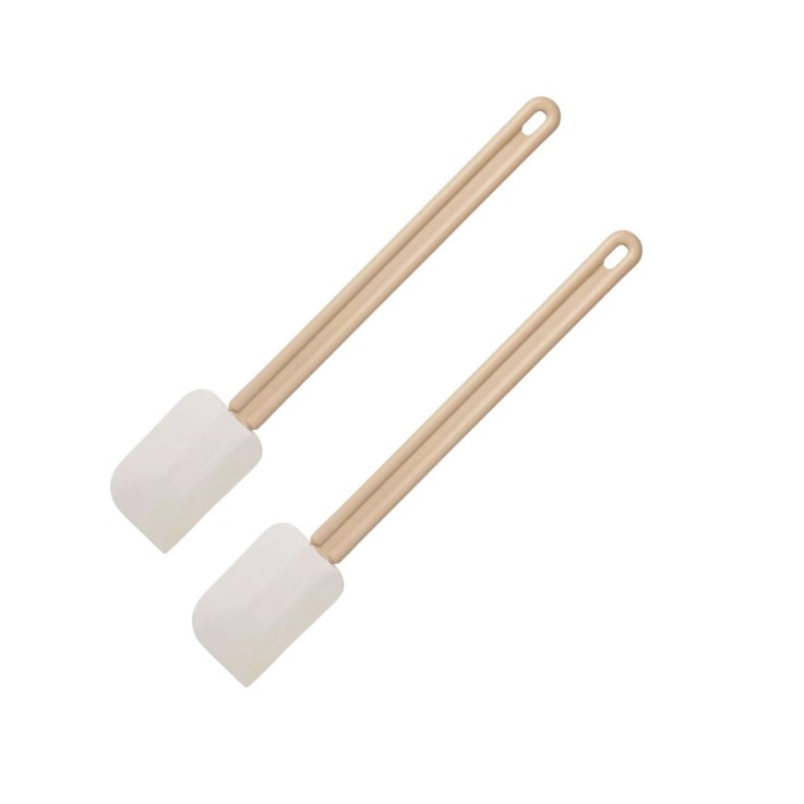 Lot de 2 maryses en résine et caoutchouc - 42 cm - blanc