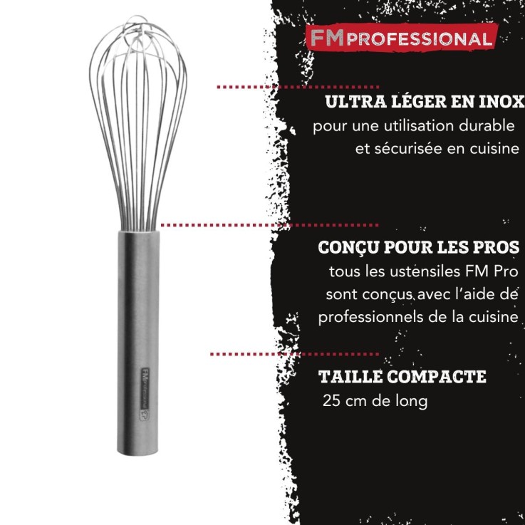 Fouet de cuisine et pâtisserie en inox