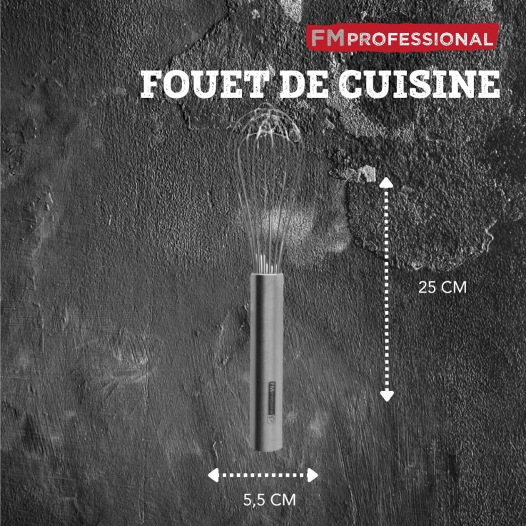 Fouet de cuisine et pâtisserie en inox