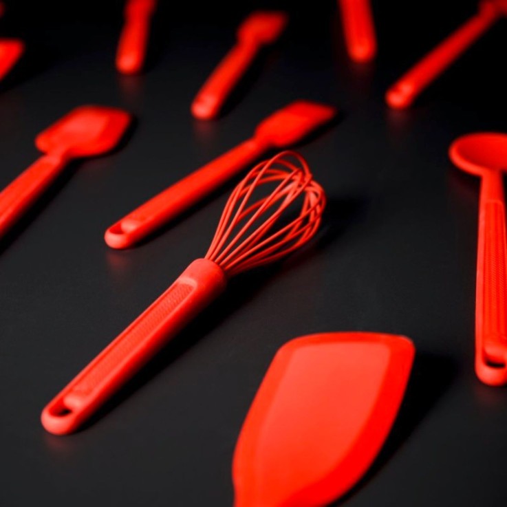 Fouet Flexxibel Love en silicone - 25 cm - rouge