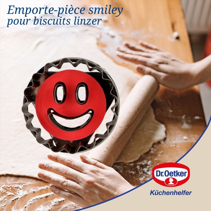 Emporte-pièces à poussoir pour biscuits Linzer en inox - lot de 2 - 5 cm
