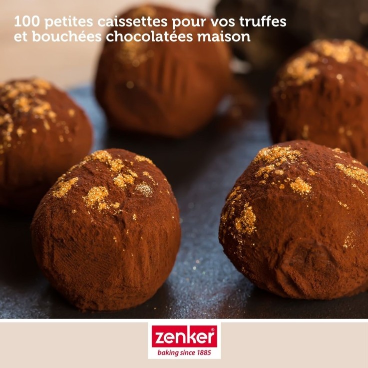 Lot de 100 barquettes alimentaires Smart pastry en papier - 2,5 cm - multicolores