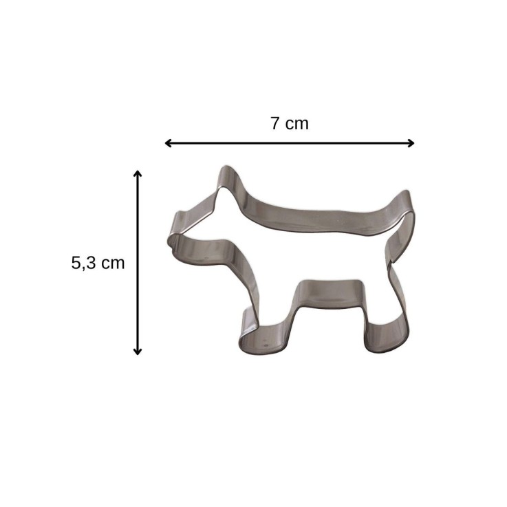 Emporte-pièce loup en inox - 7 x 5,3 cm