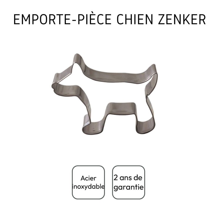 Emporte-pièce loup en inox - 7 x 5,3 cm