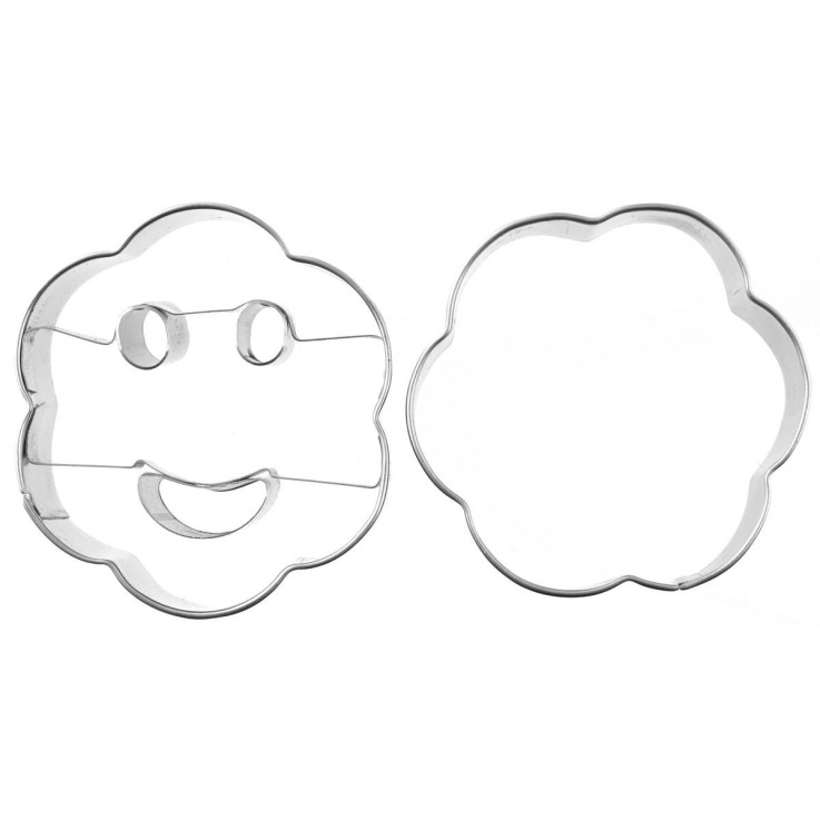 Lot de 2 emporte-pièces en inox - formes assorties