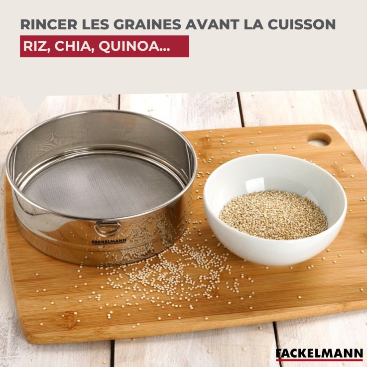 Lot de 2 tamis de cuisine extra fins en inox - 18 cm