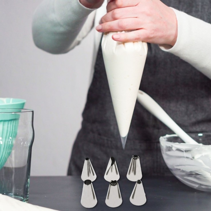 Lot de 6 douilles à pâtisserie Smart Pastry en inox