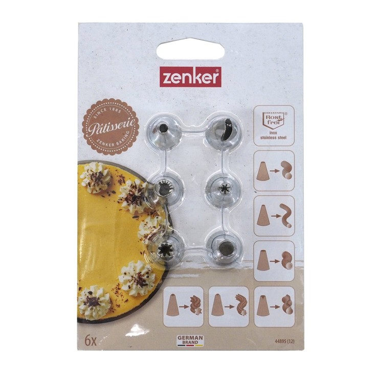 Lot de 6 douilles à pâtisserie Smart Pastry en inox