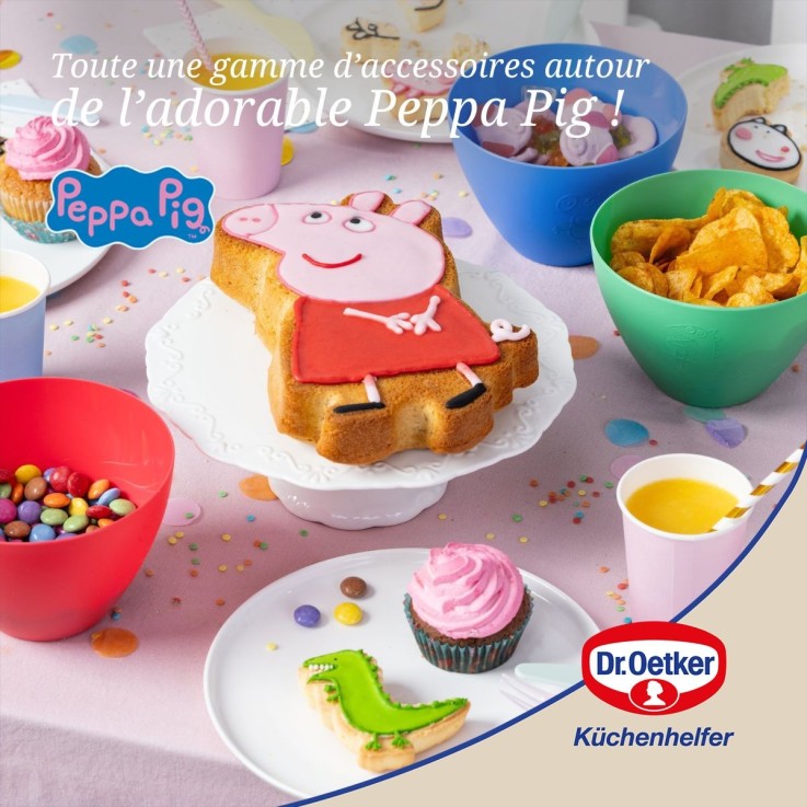 Piques à gâteau Peppa Pig en bois et papier - 12 pièces multicolores