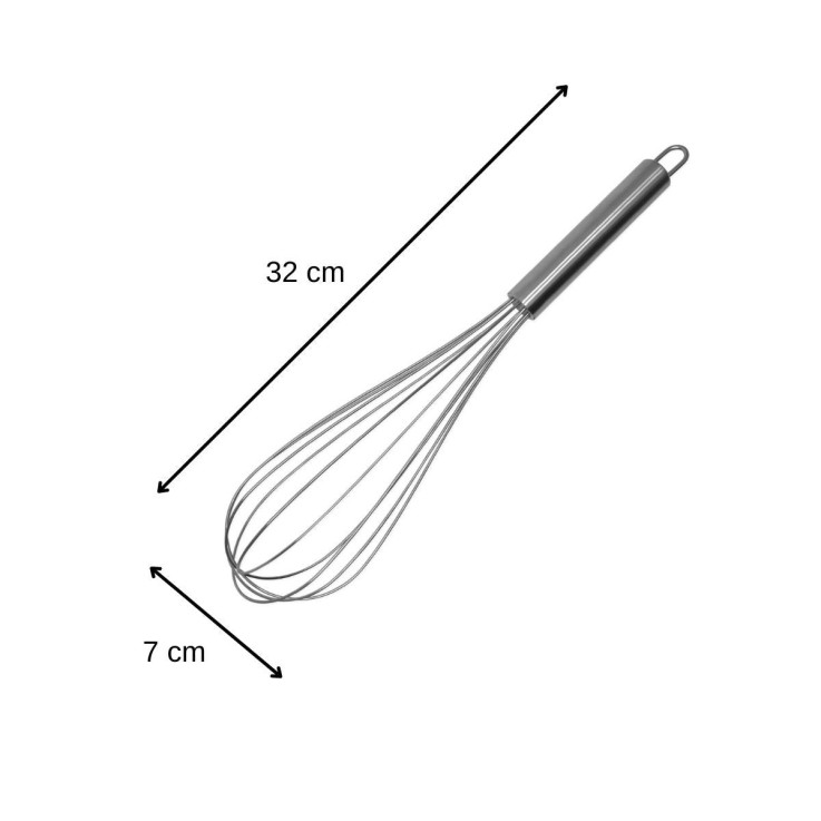 Lot de 2 fouets de cuisine et de pâtisserie Elemental en inox - 32 cm