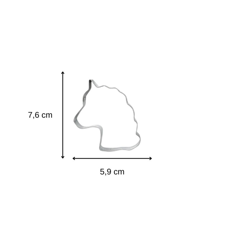 Lot de 4 emporte-pièces licorne et arc-en-ciel en inox - hauteur 2 cm